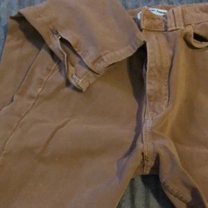 High waisted tan American apparel stirrup pants